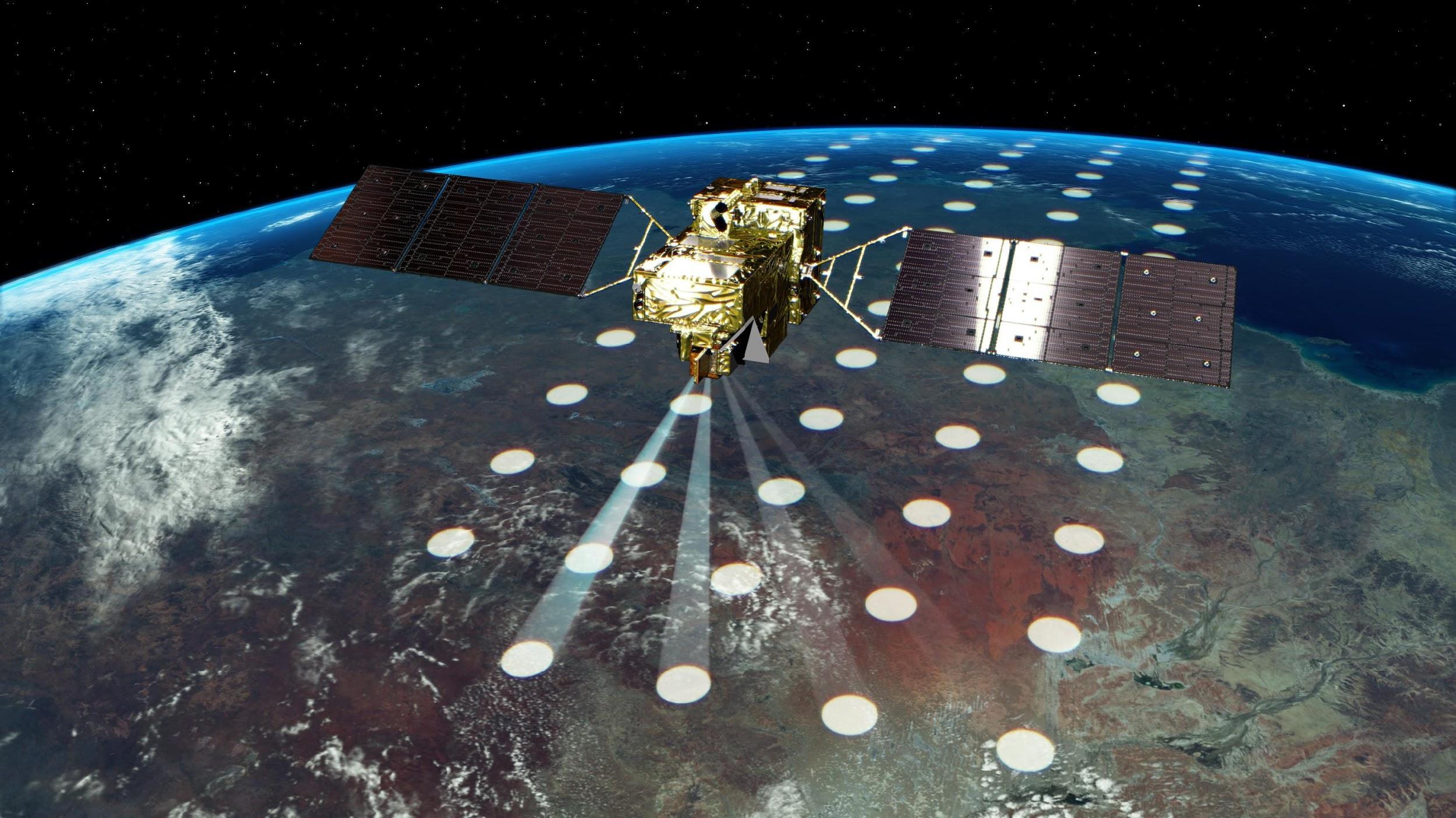 写真）温室効果ガス観測技術衛星2号「GOSAT-2」軌道上外観図