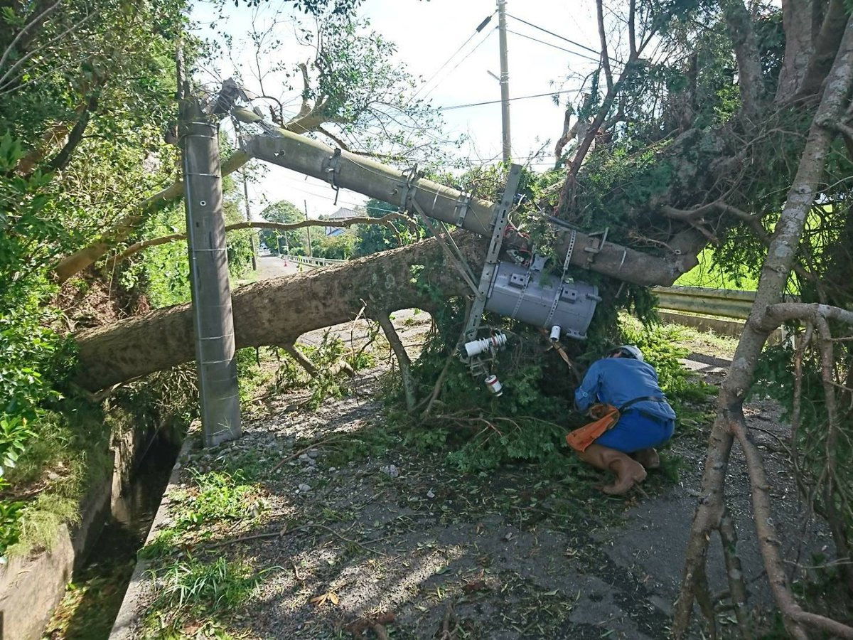 写真）台風15号による設備被害の様子