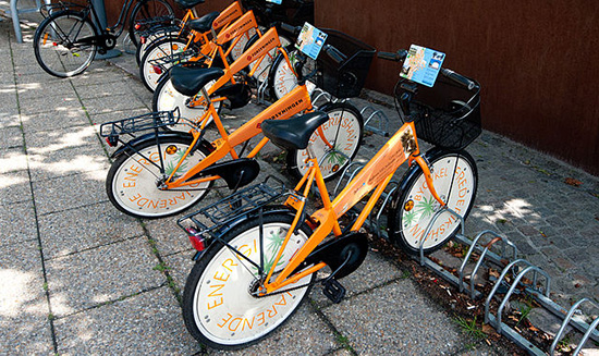 写真3：デンマーク（フレゼリクスハウン）の自転車シェアリング