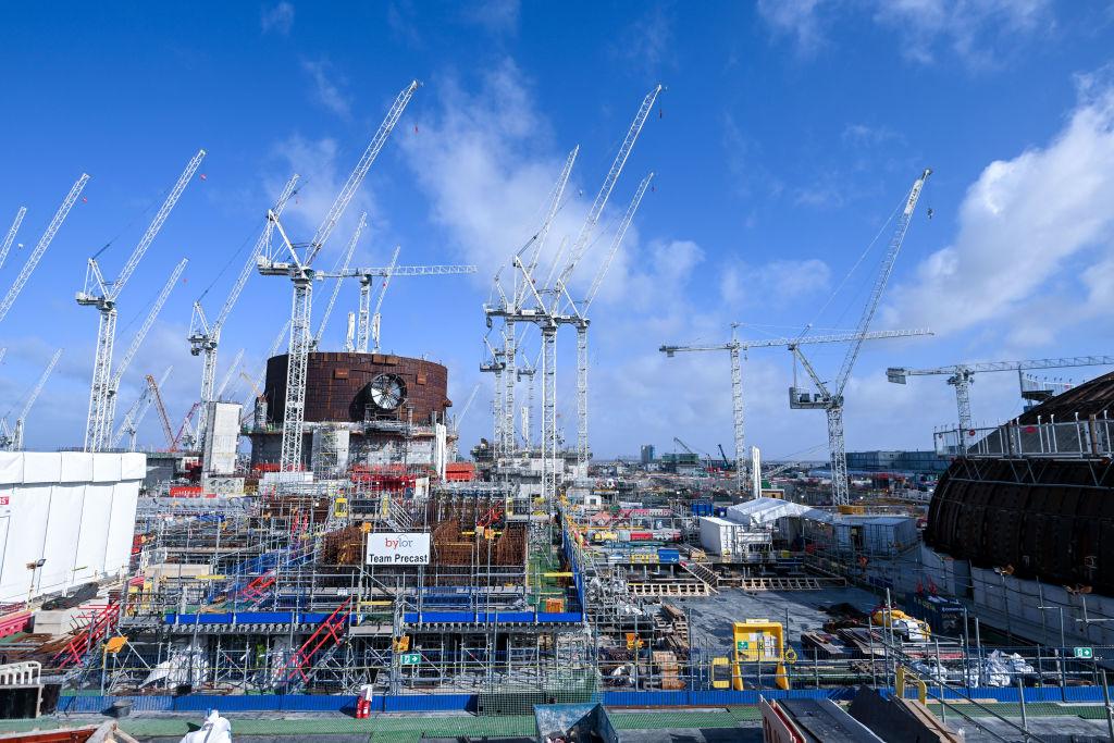写真）現在建設が進められているイギリスのヒンクリーポイント原子力発電所　2022年4月7日　イギリス・ブリッジウォーター