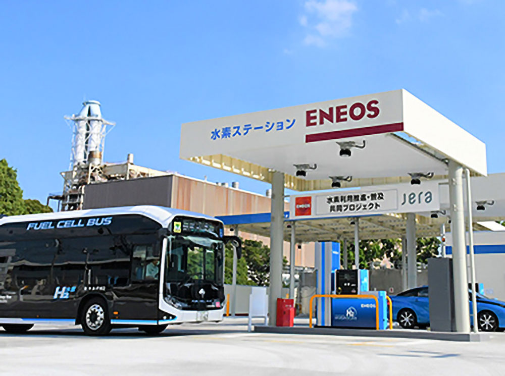 写真) ENEOS株式会社が運営する国内最大級の水素ステーション(東京都品川区)