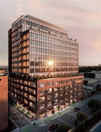 イラスト写真）メルボルンで開発予定の高層木造オフィス