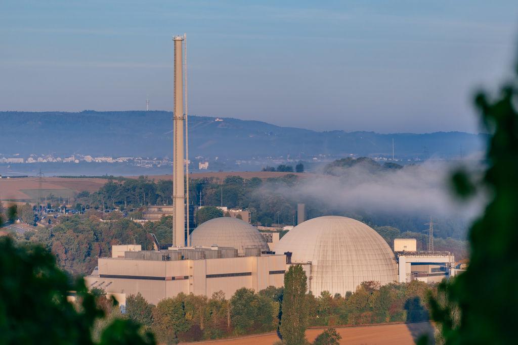 写真）ドイツの ネッカーヴェストハイム原子力発電所 (Kernkraftwerk Neckarwestheim) は、2022年9月1 日　ドイツ・ハイルブロン