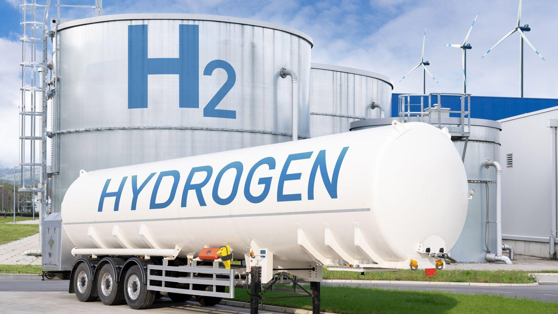 写真）水素貯蔵タンクとトレーラーのイメージ
