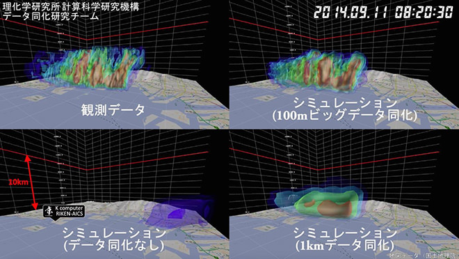 図）神戸市付近における雨雲の分布